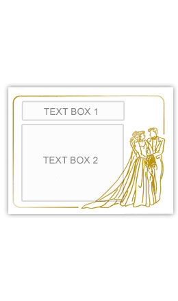 Gold Bride and Groom Personalized Wedding Wine Label - Click Image to Close